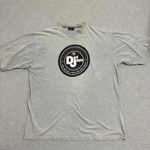 Def Jam University Mens XXL Gray‎ Hip Hop Graphic Tee Y2K as-is